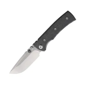 Chaves Knives Redencion Street Pocket Knife 3" Drop Point ELMAX Satin Blade Micarta Handle Black