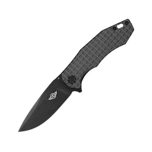 Oknife Spurdog Assisted Opening Pocket Knife 3" Drop Point D2 Black Blade Aluminum Handle Gray