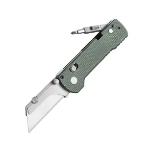 Oknife Otacle U1 Pro Pocket Knife 2.6"  Utility SK-5 Stainless Blade Micarta Handle Green