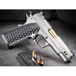 Nighthawk Custom Vice President 9mm Luger Pistol 4.25" Barrel 10+1 Round Black DLC Slide Black Grip Black DLC Frame