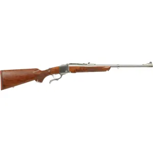 Ruger Number 1 Sporter Single Shot Rifle 35 Whelen 22" Stainless Barrel Stainless Frame Walnut Field Stock