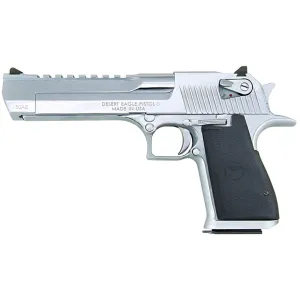 Magnum Research Desert Eagle Mark XIX 50 Action Express Pistol 6" Barrel 7+1 Round Chrome Slide Black Grip Chrome Frame