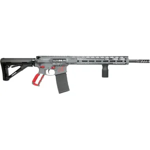 Watchtower Firearms NSRO Type 15 Semi Automatic Rifle 223 Wylde 16" Black Threaded Barrel Gray Frame Red Pistol Grip