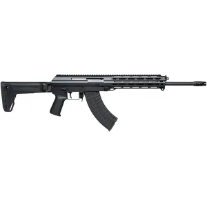 M+M Industries M10x Plus Semi Automatic Rifle 7.62x39mm 16.5" Black Threaded Barrel Black Frame Black Zhukov Stock