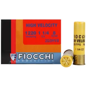 Fiocchi Shooting Dynamics High Velocity 20 Gauge Ammo 3" #8 Lead Shot 1-1/4 oz Case of 250 (10 Boxes of 25)
