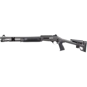 Panzer Arms M4 Speed Semi Automatic 12 Gauge Shotgun 18.5" Gray Barrel Black Skeleton Stock