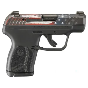 Ruger LCP Max 380 ACP Pistol 2.8" Barrel 10+1 Round US Flag Slide Black Grip Black Frame