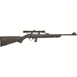 Mossberg 802 Bolt Action Rifle 22 Long Rifle 18" Blued Barrel Blued Frame Black Field Stock with Scope