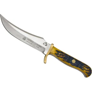 PUMA SGB Skinner Fixed Blade Knife 4.7" Clip Point 440A Satin Blade Bone Handle