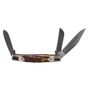 PUMA SGB Series Stockman Pocket Knife 3" Clip Point DIN 1.4116 Satin Blade Stag Handle