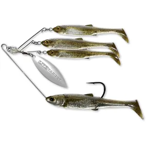LIVETARGET Baitball Spinner Medium 3/8oz Umbrella Rig Green Pumpkin/Silver