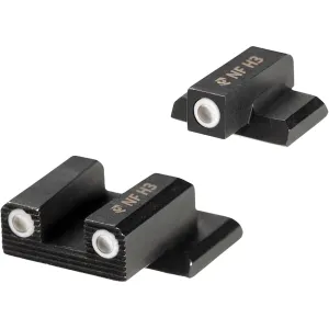 Night Fision Night Sight Set for Smith & Wesson Bodyguard 2.0 White Front/Rear