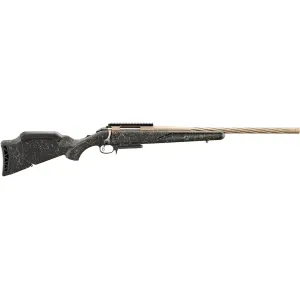 Ruger American Gen II Prairie Bolt Action Rifle 22 Advanced Rifle Cartridge (22 ARC) 20" Fluted Smoked Bronze Cerakote Threaded Barrel Smoked Bronze Cerakote Frame Black/Gold Adjustable Stock