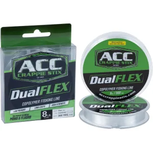 ACC Crappie Stix DUALFlex Copolymer Monofilament Fishing Line 8lb 300yd Clear