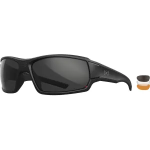 Wiley X Breach 2.5 Shooting Glasses Matte Black Frame Clear/Gray/Rust Lens