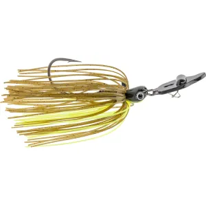 Strike King Rattling Thunder Cricket Bladed Jig Green Pumpkin Chartreuse 1/2 oz