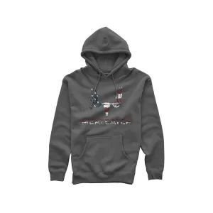 MeatEater Men's Flag Fill Logo Hoodie Charcoal Heather Large