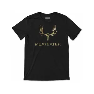 MeatEater Men's Camo Forks Short Sleeve Crew Neck T Shirt Black XL