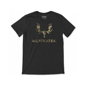 MeatEater Men's Camo Forks Short Sleeve Crew Neck T Shirt Charcoal Heather Large
