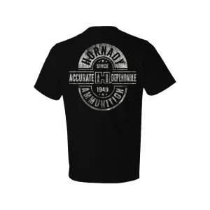Hornady Men's Double Rocker Short Sleeve Crew Neck T Shirt Black Large