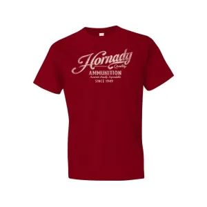 Hornady Men's Vintage Script Short Sleeve Crew Neck T Shirt Red 3XL