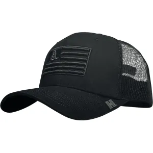 Hornady Men's Gadsden Flag H Trucker Hat Black One Size Fits Most