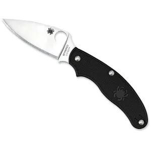 Spyderco UK Penknife Pocket Knife 2.93" Leaf CTS-BD1 Satin Blade Fiberglass Reinforced Nylon (FRN) Handle Black