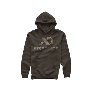 First Lite Men's Darkwater Logo Hoodie Root Beer XL