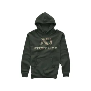 First Lite Men's Typha Logo Hoodie Army Green Large