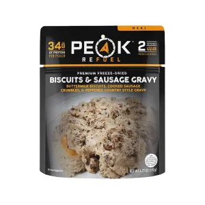 Peak Refuel Biscuits & Sausage Gravy Freeze Dried Food 10PK