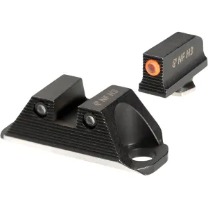 Night Fision Optics Ready Night Sight Set for Glock 19, 45, 47, 48 Orange Front
