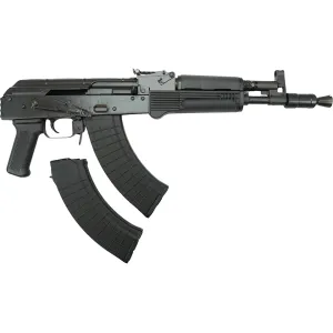 Pioneer Arms Hellpup Pro 7.62x39mm Pistol 11.25" Threaded Barrel 30+1 Round Blued Slide Black Grip Blued Frame