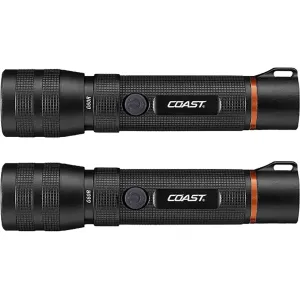 Coast G60R Rechargeable Flashlight Black 2PK