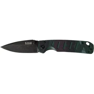5.11 Braddock Mini Pocket Knife 3" Drop Point D2 Black Blade G-10 Handle Tactical Camo
