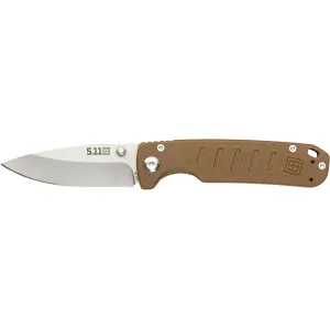 5.11 Icarus Mini Pocket Knife 2.8" Drop Point 8Cr13MoV Satin Blade Fiberglass Reinforced Nylon (FRN) Handle Kangaroo