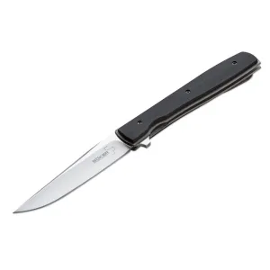 Boker Plus Urban Trapper Pocket Knife 3.42" Drop Point VG-10 Blade G-10 Handle Black