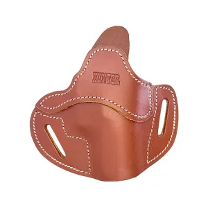 Hunter 3650 Small 2 Loop Pancake OWB Holster Right Hand S&W M&P Bodyguard 38 Special Leather Chestnut