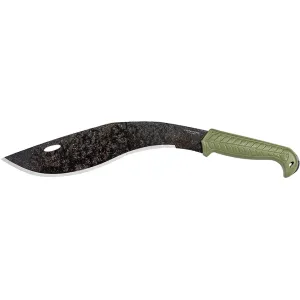 Condor Knives TerraKukri Machete 13.22" Kukri 1075 Natural Blade Polypropylene Handle OD Green