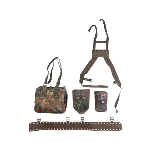 Military Surplus German Harness Belt Set Grade 2 Flecktarn Camo