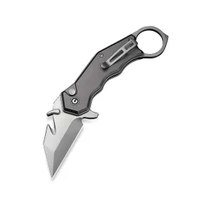 CIVIVI Amaroq Pocket Knife 2.11" Reverse Tanto Nitro-V Satin Blade Aluminum Handle Gray