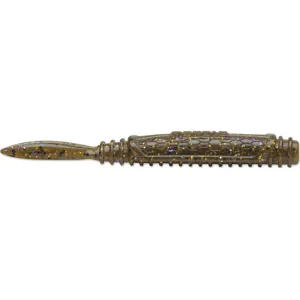 Rapala Crush City Salted NedRoll 3.25" Worm Green Pumpkin Goby