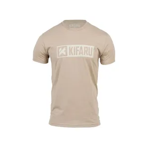 Kifaru Men's Logo Short Sleeve Crew Neck T Shirt Tan 2XL