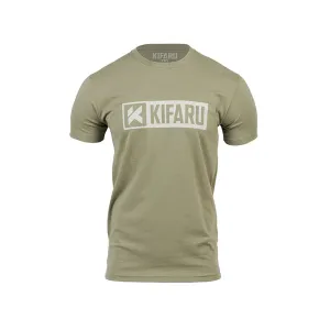 Kifaru Men's Logo Short Sleeve Crew Neck T Shirt Olive Large