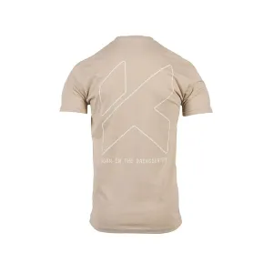 Kifaru Men's Staple Short Sleeve Crew Neck T Shirt Tan Large