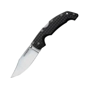 Cold Steel Large Voyager Pocket Knife 4" Clip Point AUS 10 Stainless Steel Blade Griv-Ex Handle Black