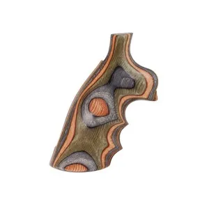 Hogue Fancy Hardwood Grips with Finger Grooves for Taurus Medium and Large Frame Revolvers Square Butt Lamo Camo
