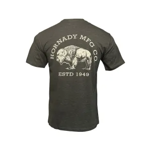 Hornady Men's Bison Land Short Sleeve Crew Neck T Shirt Military Olive Heather 2XL