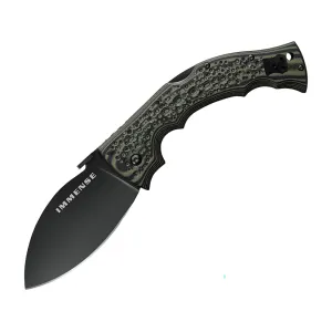 Cold Steel Immense XHP Pocket Knife 4" Leaf CTS-XHP Black DLC Blade G-10 Handle Olive Drab