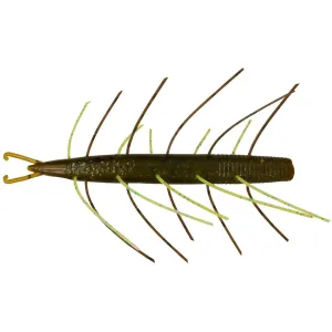 Big Bite Baits Fuzzy Scentsation Stick 4" Soft Stickbait Green Pumpkin Chartreuse