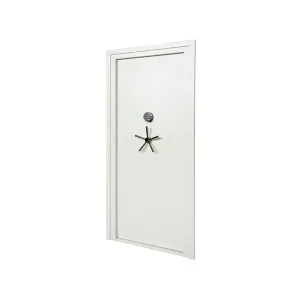 SnapSafe Premium Vault Door In-Swing 36"x80" White with Free SnapSafe Large Under Bed Safe
